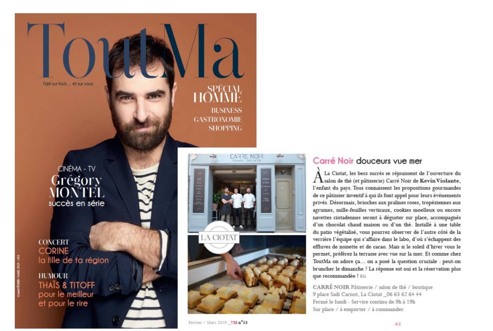 CARRÉ NOIR : DOUCEUR VUE MER